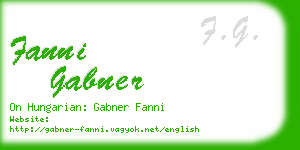 fanni gabner business card